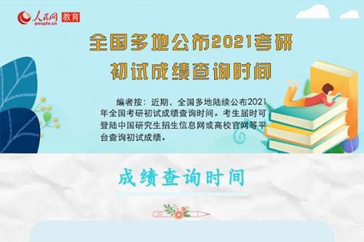 全国多地公布2021考研初试成绩查询时间