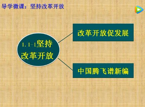导学微课：坚持改革开放