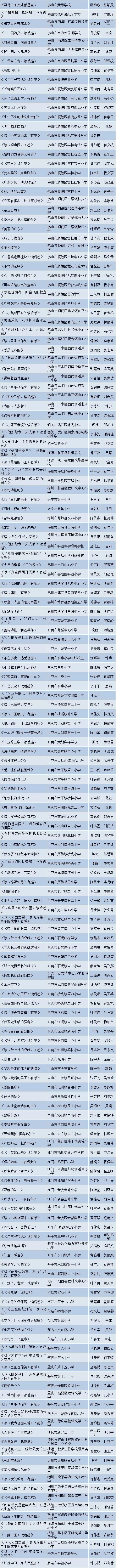 第十二届广东省中小学“暑假读一本好书”活动获奖名单公布啦！